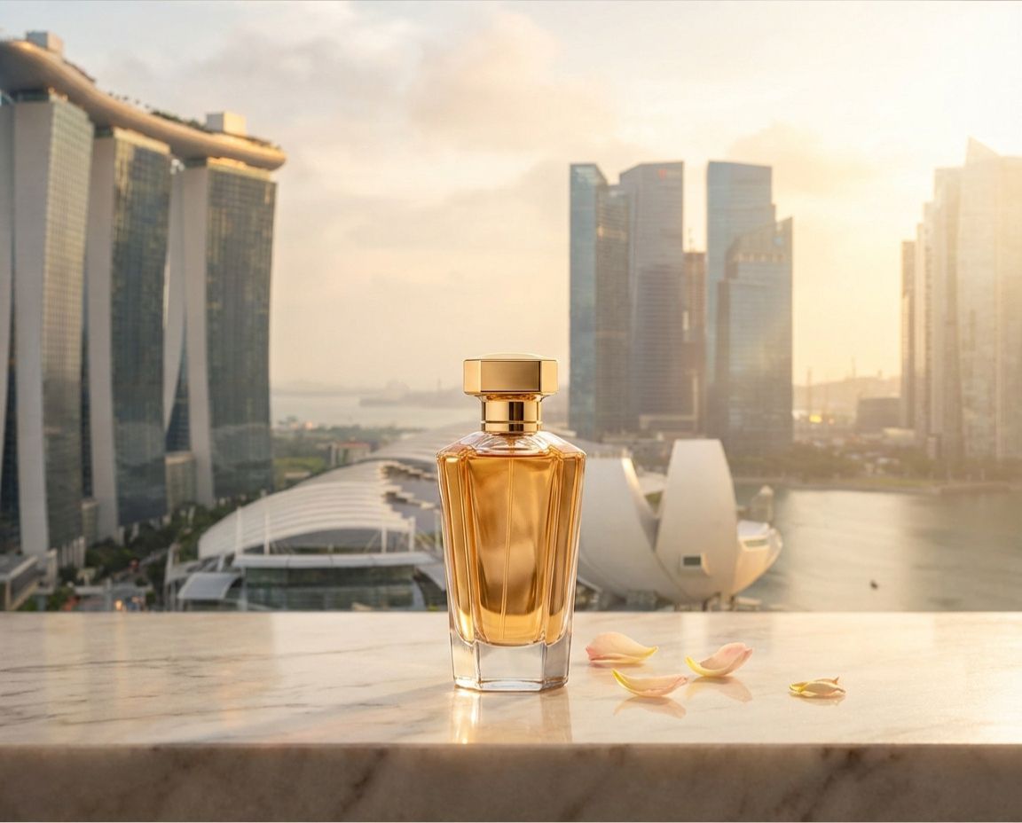 Affordable luxury perfume in Singapore lifestyle setting